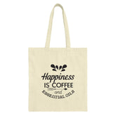 Coffee and Essential Oils Tote Bag, Happiness Tote, Motivational Tote Bag, Gift for Her, Everyday Tote, Reusable Tote - Tawshia